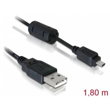 Cablu USB pentru camera Nikon 8 pini UC-E6 1,83m, Delock 82414