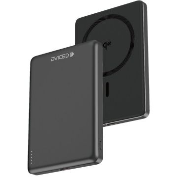 Dviced Acumulator extern Dviced DV400008 Qi2 Ultrathin, Wireless, 15 W, MagSafe, 5000mAh (Negru)