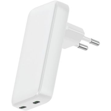 Dviced Dviced Slim Wall charger 45W GaN 2 USB-C EU - White