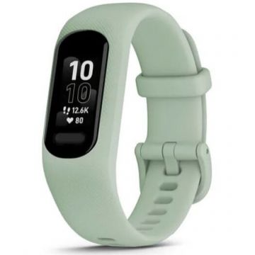 GARMIN Bratara fitness Garmin vivosmart 5, curea Cool Mint din silicon, small/medium, Verde