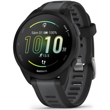 GARMIN Ceas Inteligent Garmin Forerunner 165, Music, GPS, WiFi, Negru-Slate Gri