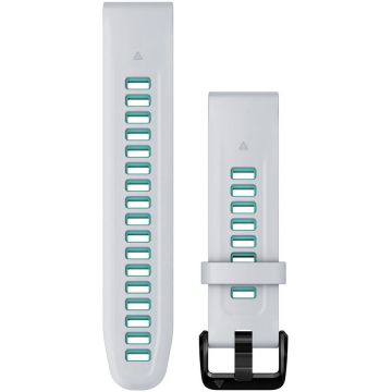 GARMIN Curea ceas smartwatch Garmin, 20mm, QuickFit, Silicon, Whitestone/Aqua