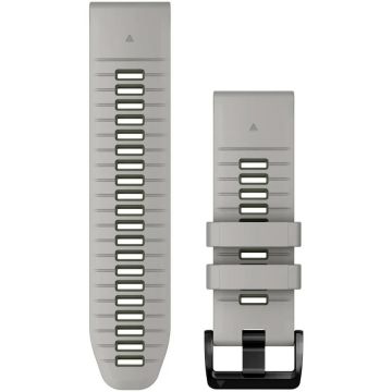 GARMIN Curea ceas smartwatch Garmin, 26mm, QuickFit, Silicon, Fog Gray/Moss