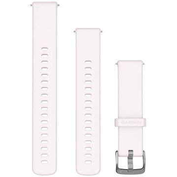 GARMIN Curea smartwatch Garmin, 18mm, silicon, circumferinta 110-195mm, Roz Argintiu Pal