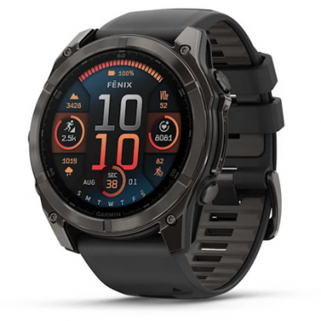 GARMIN SmartWatch Garmin Fenix 8, 1.4 inch, Curea silicon, Negru