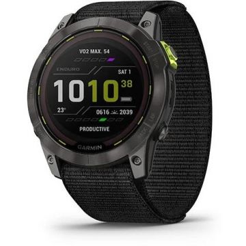 GARMIN Smartwatch, Garmin, Rezistent la apa, Functii scufundare, Bluetooth/WiFi/USB, Plastic/Sticla/Textil/Titan, Negru