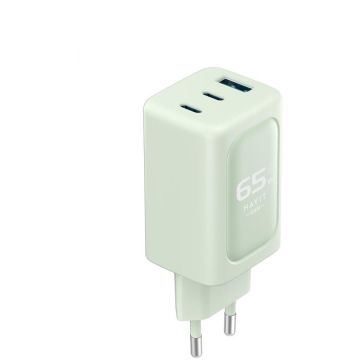 HAVIT Incarcator priza HAVIT UC260 EU, 1 USB-A, 2 USB-C, 65W, Verde