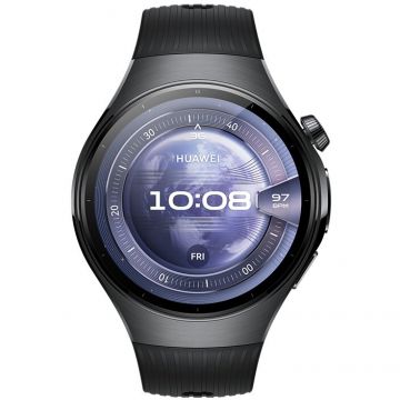 Huawei Smartwatch HUAWEI Watch 5, 46mm, Black Stainless Steel Case, Fluoroelastomer Strap, Negru
