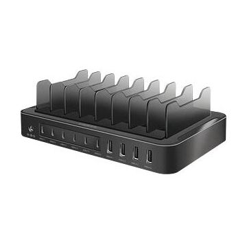 logilink Statie de incarcare Logilink PA0327, 4x USB-A, 6x USB-C, Black