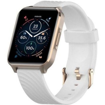 Motorola Smartwatch Motorola Moto Watch 70, Ecran IPS LCD 1.69, Bluetooth, Android/iOS, Monitorizare somn, Integrare Google Fit, IP67, Roz-Auriu