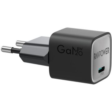 RAVPOWER Incarcator RavPower RP-PC1055, 20W, GaN PD, Negru