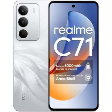 REALME Telefon mobil Realme C71, 8GB RAM, 256GB,4G LTE, Dual SIM, Alb
