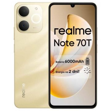 REALME Telefon mobil Realme Note 70T, 4GB RAM 256GB, 4G LTE, Dual SIM, Auriu