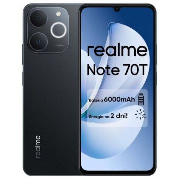 REALME Telefon mobil Realme Note 70T, 4GB RAM, 256GB, 4G LTE, Dual SIM, Negru