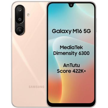 Samsung Telefon mobil Samsung Galaxy M16, Dual SIM, 6GB RAM, 128GB, 5G, Blush Pink