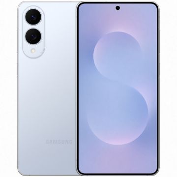 Samsung Telefon mobil Samsung Galaxy S25 Edge, Dual SIM, 12GB RAM, 256GB, 5G, Titanium Icy Blue