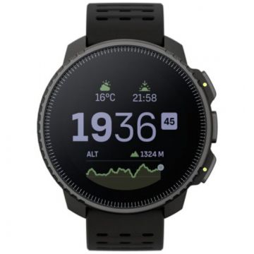 Suunto Ceas iSport inteligent Suunto, 3.56 cm, 1.4, Dot-matrix 49 mm,  280 x 280 pixels, Touchscreen, Negru