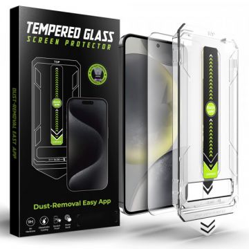 techsuit Folie de protectie Ecran Techsuit TitanGlass CrystalHD pentru Samsung Galaxy S25 S931 / S24 S921, Sticla Securizata, Full Glue