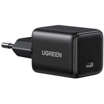 Ugreen Incarcator retea Ugreen 20W QC4 5V/3A USB-C, GaN Fast Charging, Negru