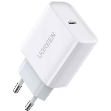 Ugreen Incarcator retea Ugreen 20W USB-C, PD Alb