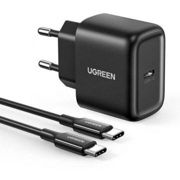 Ugreen Incarcator retea Ugreen CD250, 1x USB-C, 3A, Black