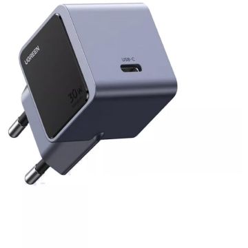 Ugreen Incarcator retea Ugreen Nexode Air 30W, GaNInfinity, USB-C, Negru/Gri