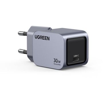 Ugreen Incarcator retea Ugreen Nexode Pro, 30W, USB-C GaN Fast Charger, Gri