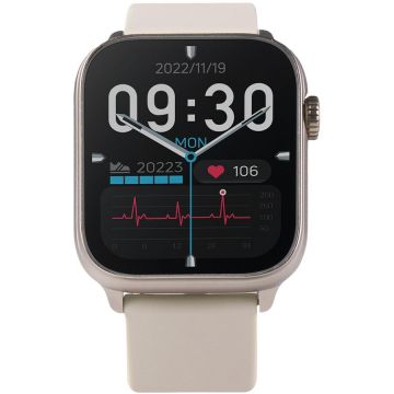 VIVAX SmartWatch Vivax Life FIT3, Bluetooth 5.2, Rezistenta la apa IP68, Procesor Realtek RTL8763EW / 2 nuclee, 128 GB, Bej
