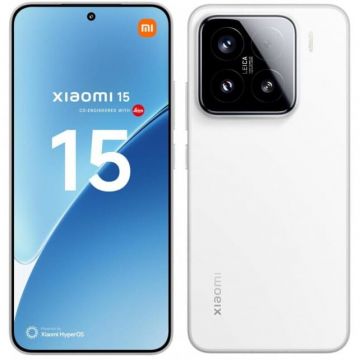 Xiaomi Telefon mobil Xiaomi 15, 12GB RAM, 256GB, 5G, Dual SIM, Alb