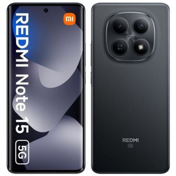 Xiaomi Telefon mobil Xiaomi Redmi Note 15, Dual SIM, 5G,  6GB RAM, 128GB, Negru