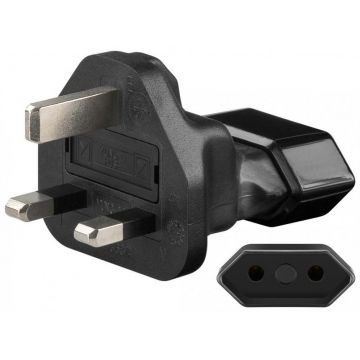 Adaptor Euro la UK Negru, Goobay G95303
