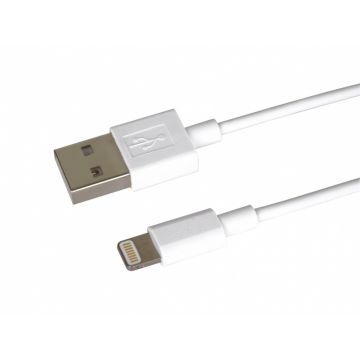 Cablu de date + incarcare USB la Lightning IPhone MFI 0.5m Alb, kipod30