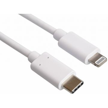 Cablu de date si incarcare USB-C la iPhone Lightning MFI T-T 0.5m Alb, kipod52