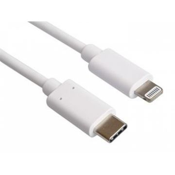 Cablu de date si incarcare USB-C la iPhone Lightning MFI T-T 1m Alb, KIPOD53