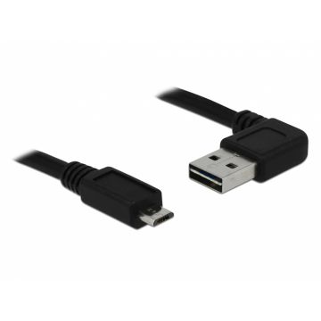 Cablu EASY-USB 2.0-A la micro-B T-T unghi 3m, Delock 83384