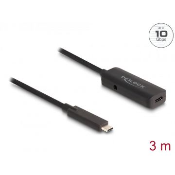 Cablu prelungitor activ USB type C 10 Gbps T-M 3m, Delock 80027