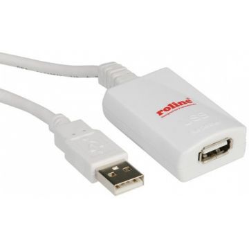 Cablu prelungitor USB 2.0 activ T-M 5m, Roline 12.04.1088