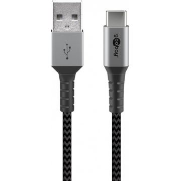 Cablu USB 2.0-A la USB type C T-T 2m, Goobay G49297