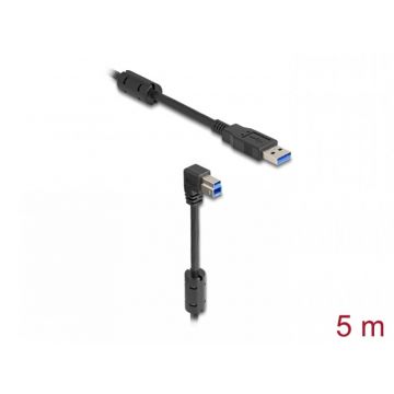 Cablu USB 3.0-A la USB-B drept/unghi jos 5m, Delock 81115