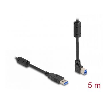 Cablu USB 3.0-A la USB-B drept/unghi sus 5m, Delock 81107