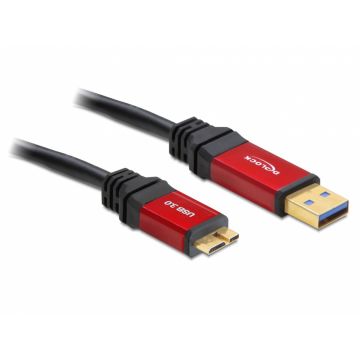 Cablu USB 3.0 la micro USB-B T-T 5m Premium, Delock 82763