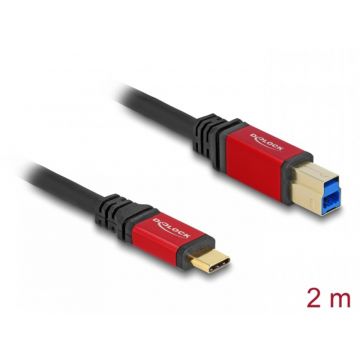 Cablu USB 3.2 type C la USB-B T-T 2m, Delock 80613