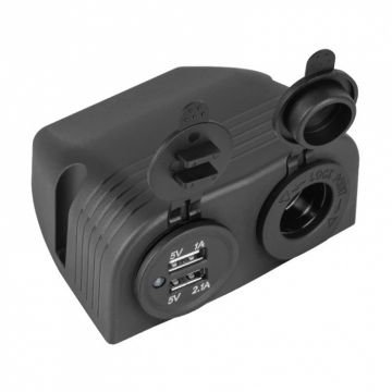 Incarcator auto 2 x USB 3.1A + bricheta - montaj panou, PY-CHR0005