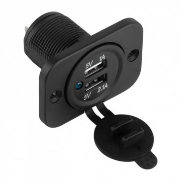 Incarcator auto 2 x USB 3.1A montaj panou, PY-CHR0001