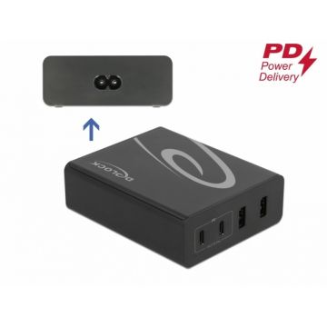 Incarcator priza 2 x USB Type-C PD + 2 x USB-A 112W, Delock 41440