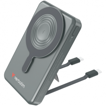 Acumulator Extern 32272 Charge 'n' Go 10000mAh Incarcare Wireless 2 Cabluri USB-C Incorporate Gri