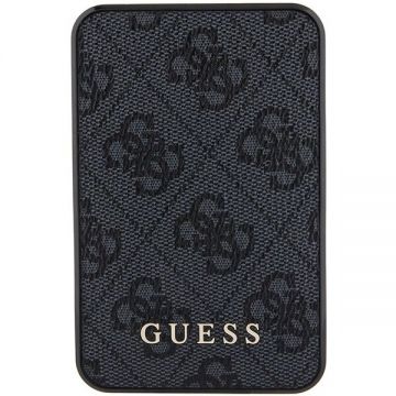 Acumulator extern 4G Leather Metal Logo, 5000 mAh, 15W, USB/USB-C, Negru