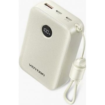 Baterie Externa 20000mAh 2 x USB-C 1x USB-A 22.5W Bej