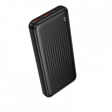 Baterie Externa BJ80A Clever 10000mAh 22.5W QC + PD 1 x USB-C - 2 x USB-A Negru