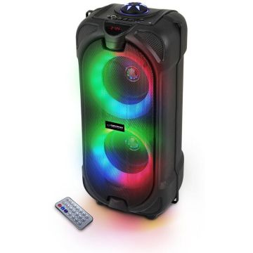Boxa Portabila Rhuthm EP157 RGB Radio FM BT5.0 MicroSD 10W 1800mAh Negru